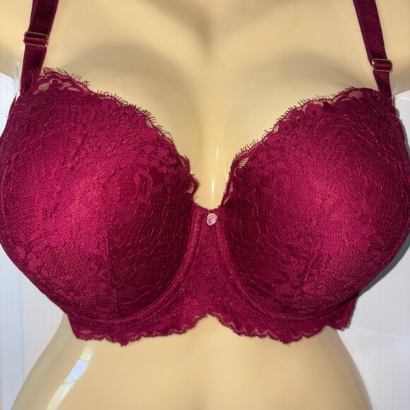 Victoria's Secret Dream Angels 40DD Lined Demi Padded Bra Lace - Picture 3 of 11